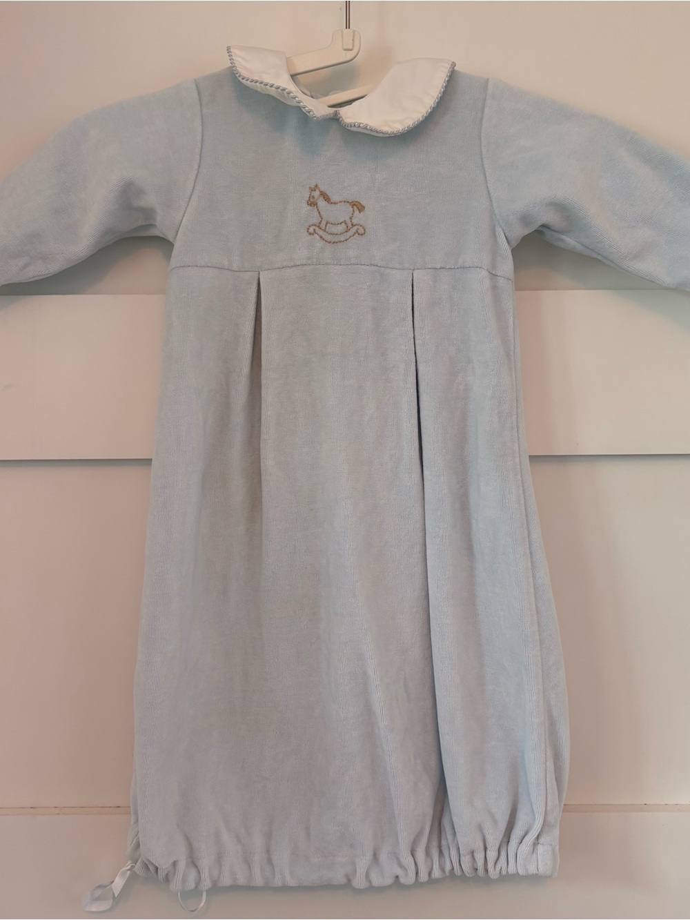 Strasburg Light Blue Rocking Horse Sleep Sack 0-6M